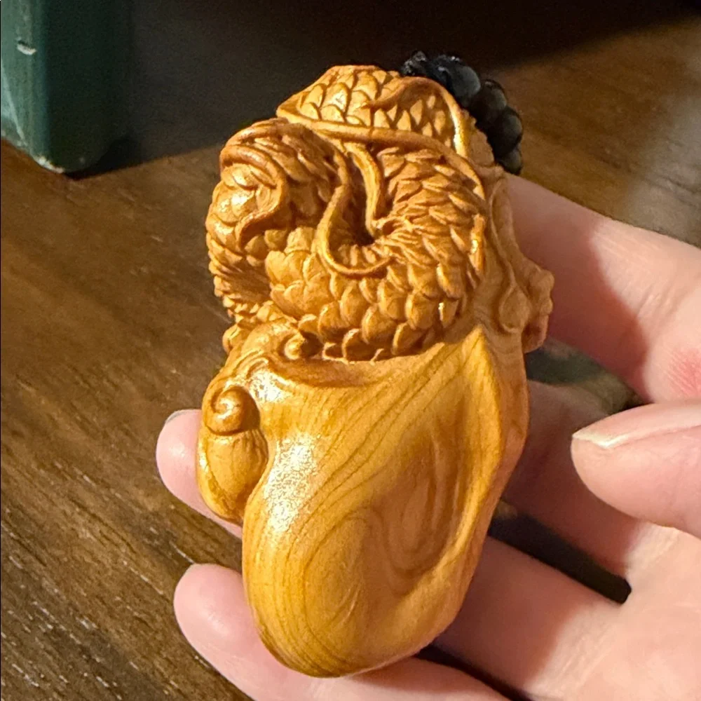 Handcrafted Wooden Dragon Ornament